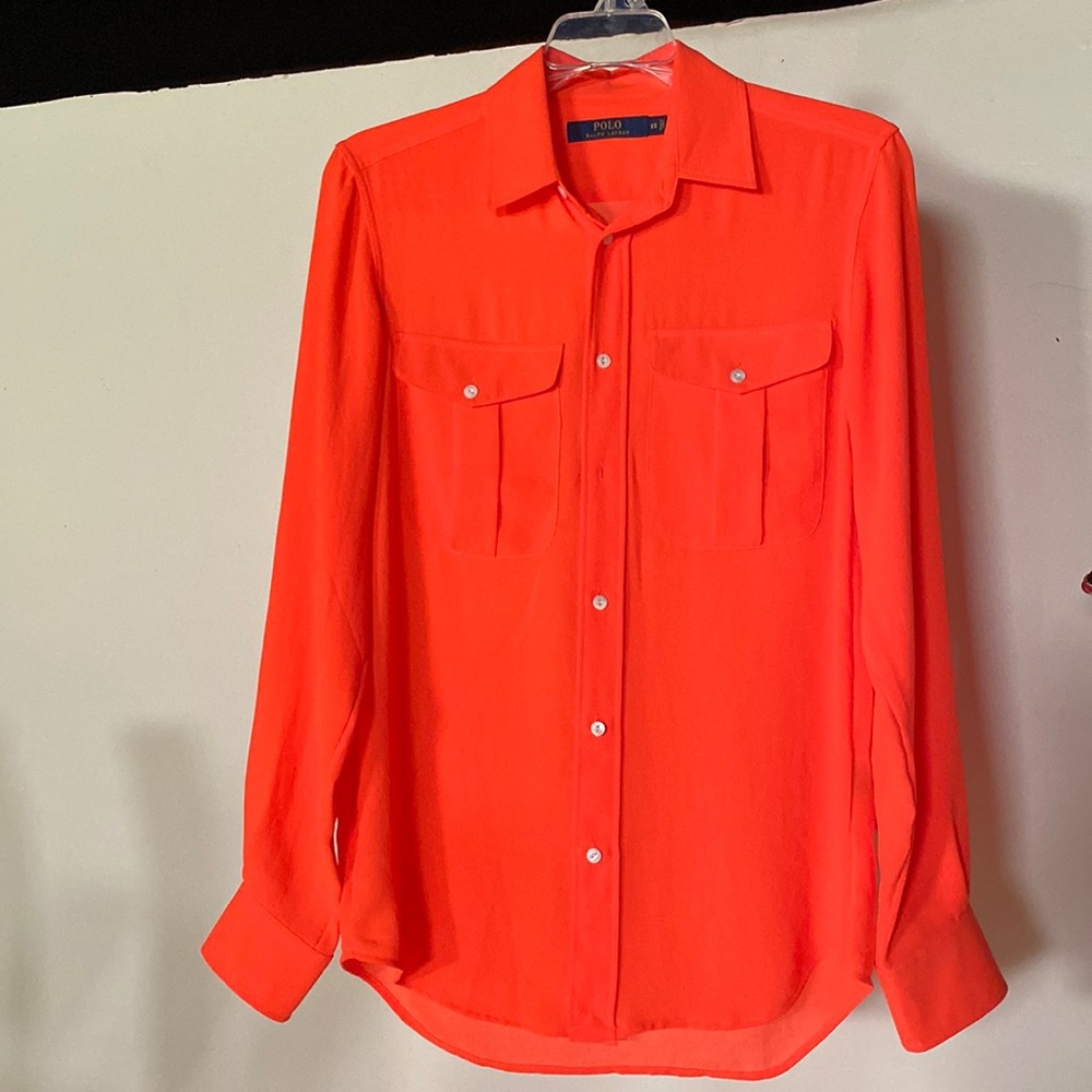 Polo Ralph Lauren women’s sheer polo shirt. Size XS